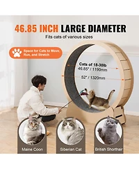 Vevor Wooden Cat Exercise Wheel Large Treadmill for Indoor Cats