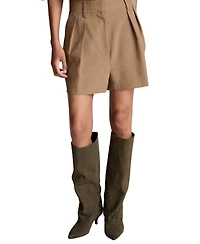 Kenneth Cole Women's High-Rise Pleated Shorts
