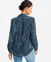 I.n.c. International Concepts Women's Long-Sleeve Button Down Tunic Blouse, Macy's Exclusive