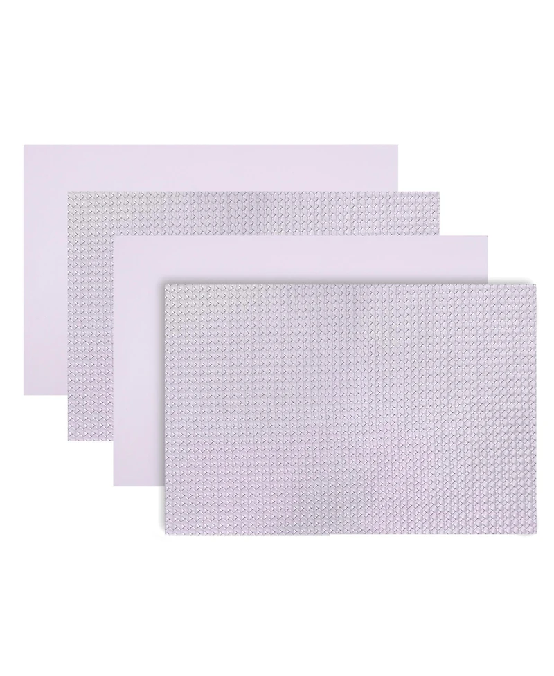 Dainty Home Montclair Reversible Premium Faux Leather 12" x 18" Rectangular Placemats Set of 4