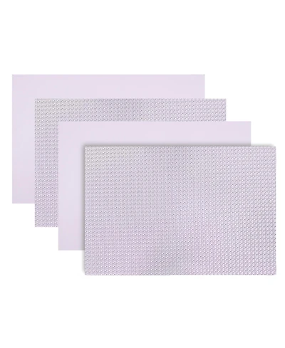 Dainty Home Montclair Reversible Premium Faux Leather 12" x 18" Rectangular Placemats Set of 4