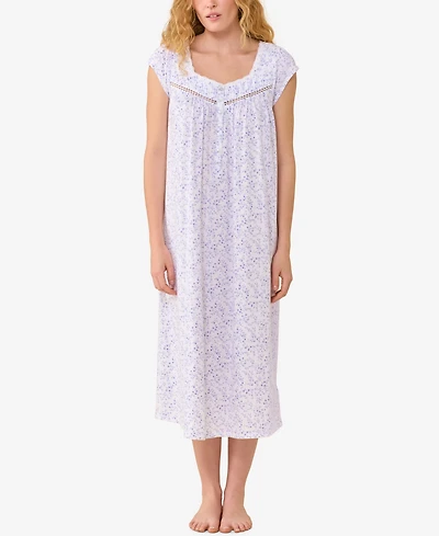 Eileen West Women's Cotton Jersey Knit Long Nightgown