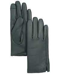 Lauren Ralph Women's Side Vent Leather Touch Gloves