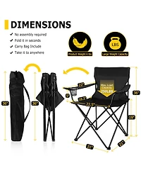 Aofar 2pack Camping Chair Folding Outdoor Heavy Duty Beach Fishing