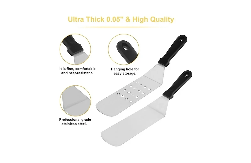 Cowin 14Pcs Flat Top Bbq Griddle Accessories Kit Professional Bbq Grill Tools Set for Outdoor Bbq Camping