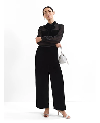 Phase Eight Women's Magie Velvet Tie Neck Jumpsuit