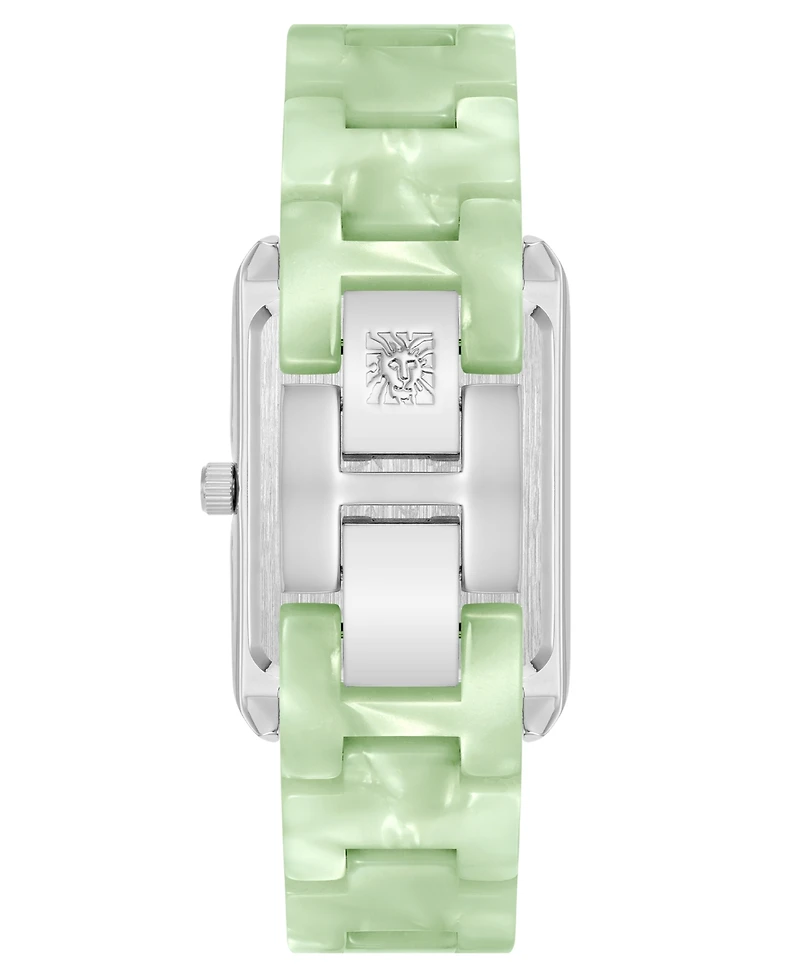 Anne Klein Women's Quartz Mint Green Plastic Dial Watch 26mm x 38mm