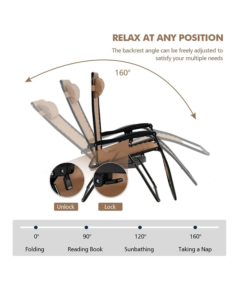 Aofar Zero Gravity Recliner Chair with Side Tray
