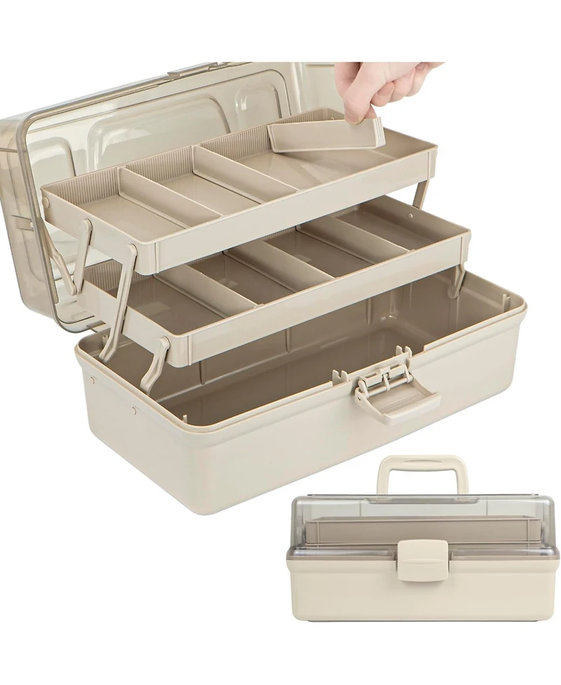Xdovet Craft Organizer Box with Adjustable Dividers