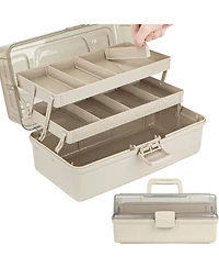 Xdovet Craft Organizer Box with Adjustable Dividers