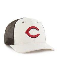 Carhartt x '47 Men's Natural/Brown Cincinnati Reds Undyed Trucker Adjustable Hat