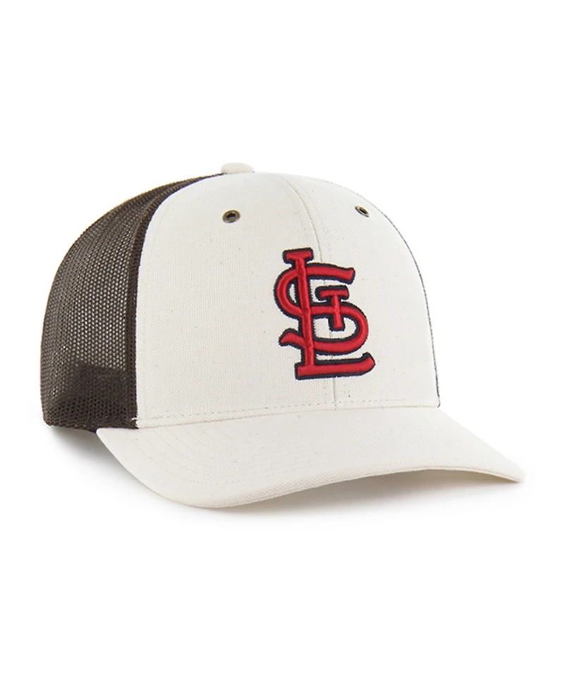 Carhartt x '47 Men's Natural/Brown St. Louis Cardinals Undyed Trucker Adjustable Hat