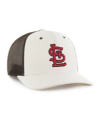 Carhartt x '47 Men's Natural/Brown St. Louis Cardinals Undyed Trucker Adjustable Hat