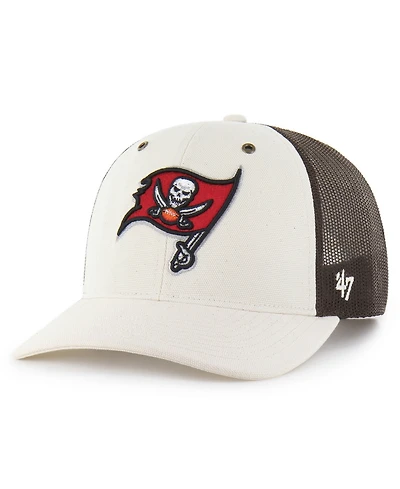 Carhartt x '47 Men's Natural/Brown Tampa Bay Buccaneers Undyed Trucker Adjustable Hat