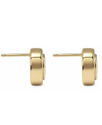 And Now This Cubic Zirconia Gold-Tone Plated Square Stud Earrings