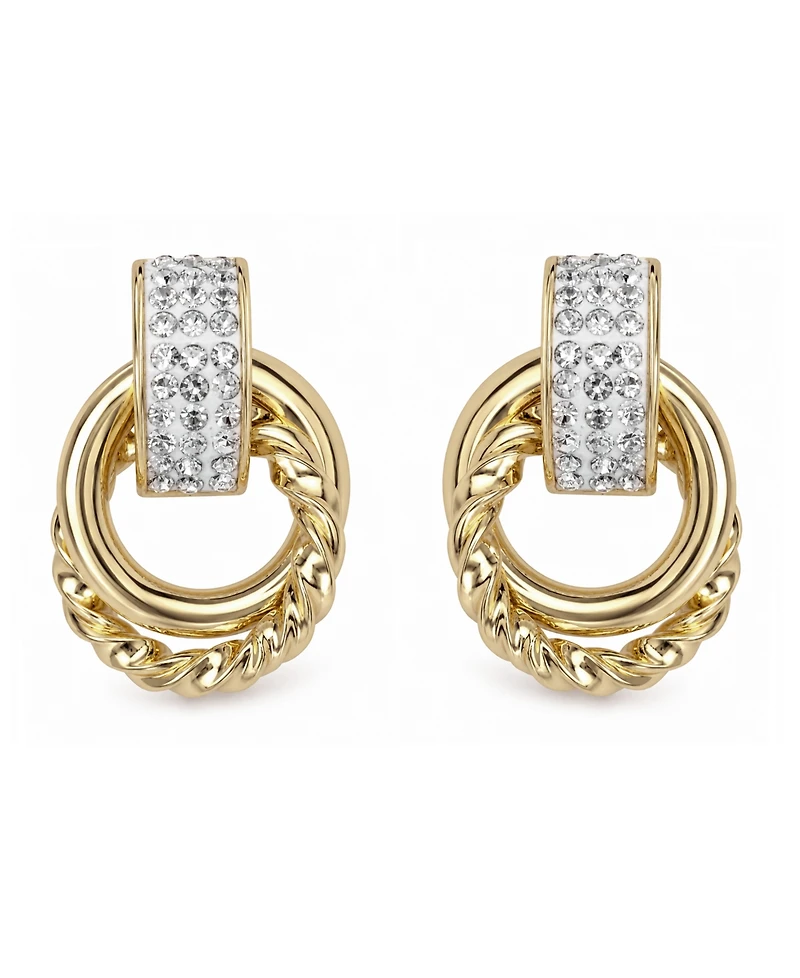 And Now This Crystal Gold-Tone Plated Drop Post Earrings