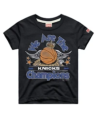 Homage Big Boys and Girls Charcoal New York Knicks x Queen 2026 Nba Finals Champions Tri-Blend T-Shirt