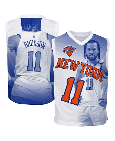 Outerstuff Big Boys and Girls Jalen Brunson Blue New York Knicks Hometown Fashion Jersey