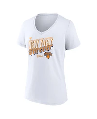 Fanatics Women's White New York Knicks 2026 Nba Finals Champions Hometown V-Neck T-Shirt