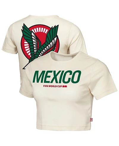 Outerstuff Women's Natural Mexico Fifa World Cup 2026 Elote Squad Cropped T-Shirt