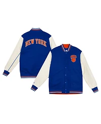 Mitchell & Ness Big Boys and Girls Blue New York Knicks Full-Snap Varsity Jacket