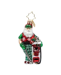 Christopher Radko 3" Jolly Golfer Santa Gem Ornament