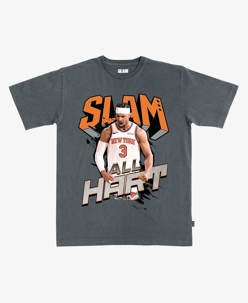 Slam Men's and Women's Josh Hart Charcoal New York Knicks T-Shirt