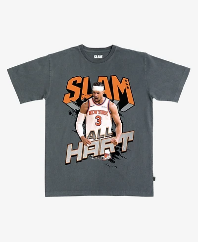 Slam Men's and Women's Josh Hart Charcoal New York Knicks T-Shirt
