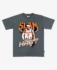 Slam Men's and Women's Josh Hart Charcoal New York Knicks T-Shirt