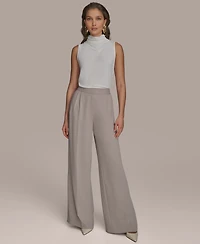 Donna Karan New York Petite Pinstripe Wide-Leg Pants