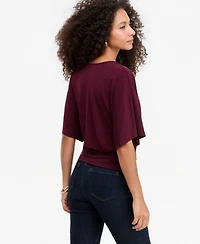 I.n.c. International Concepts Women's Short Sleeve V-Neck Knit Top, Macy's Exclusive