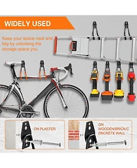 Xdovet Heavy Duty Steel Wall Mount Organizer for Tools Ladders Hose Bikes Ropes Bulk Items
