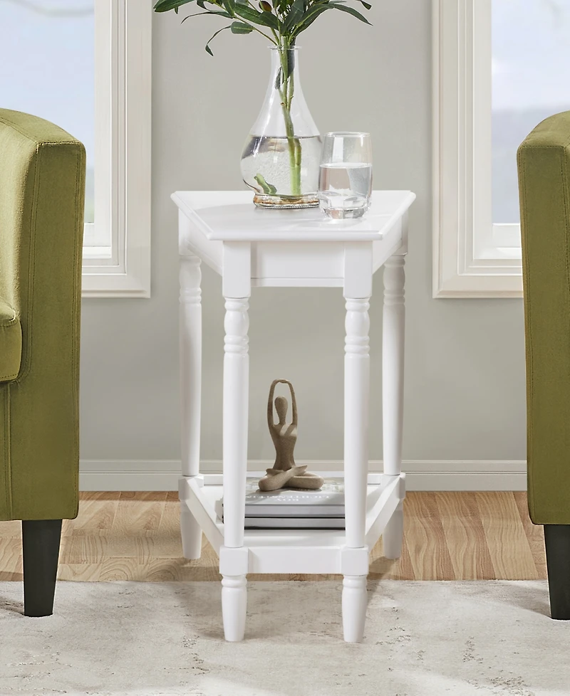 Convenience Concepts French Country Manor 14" Wood No-Tools Wedge End Table