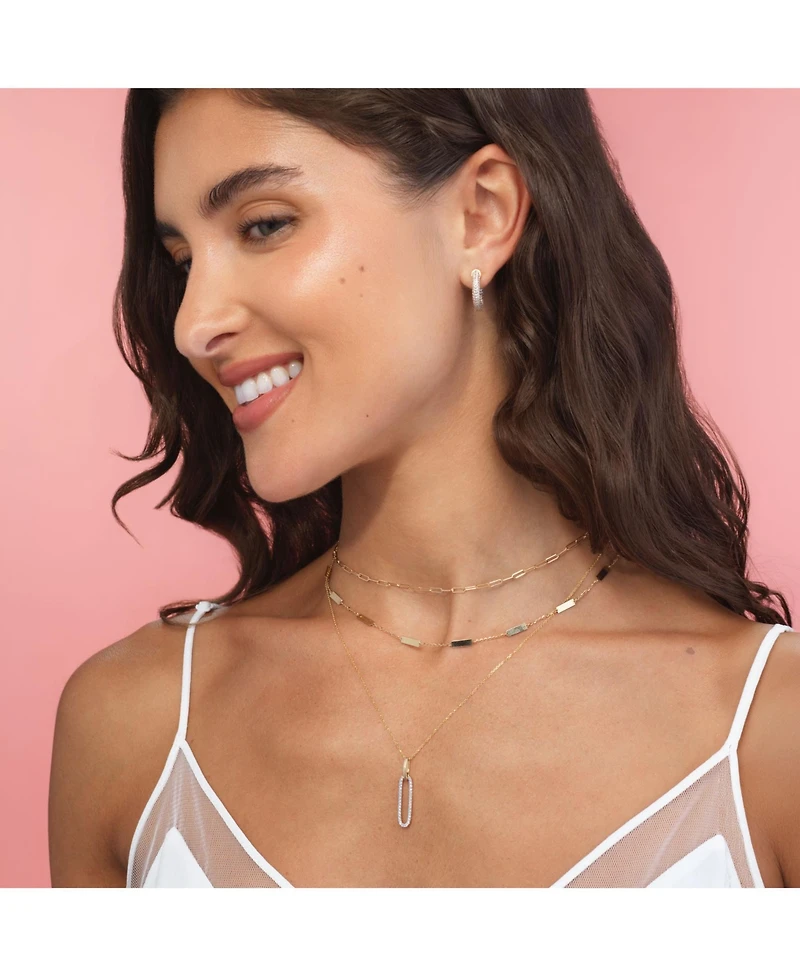 The Lovery Gold Bar Chain Necklace 14K Gold