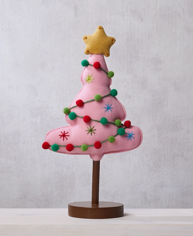 Holiday Lane Whimsy Pink Tree with Ornaments Decor, Macy's Exclusive