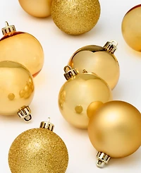 Holiday Lane Christmas Cheer Set of 30 Assorted Shatterproof Ball Ornaments, Created for Macy's