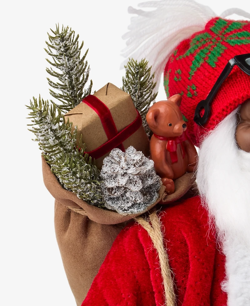 Holiday Lane Heritage African American Standing Santa, Macy's Exclusive