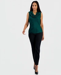 Kasper Petite Sleeveless Cowl-Neck Drape Blouse