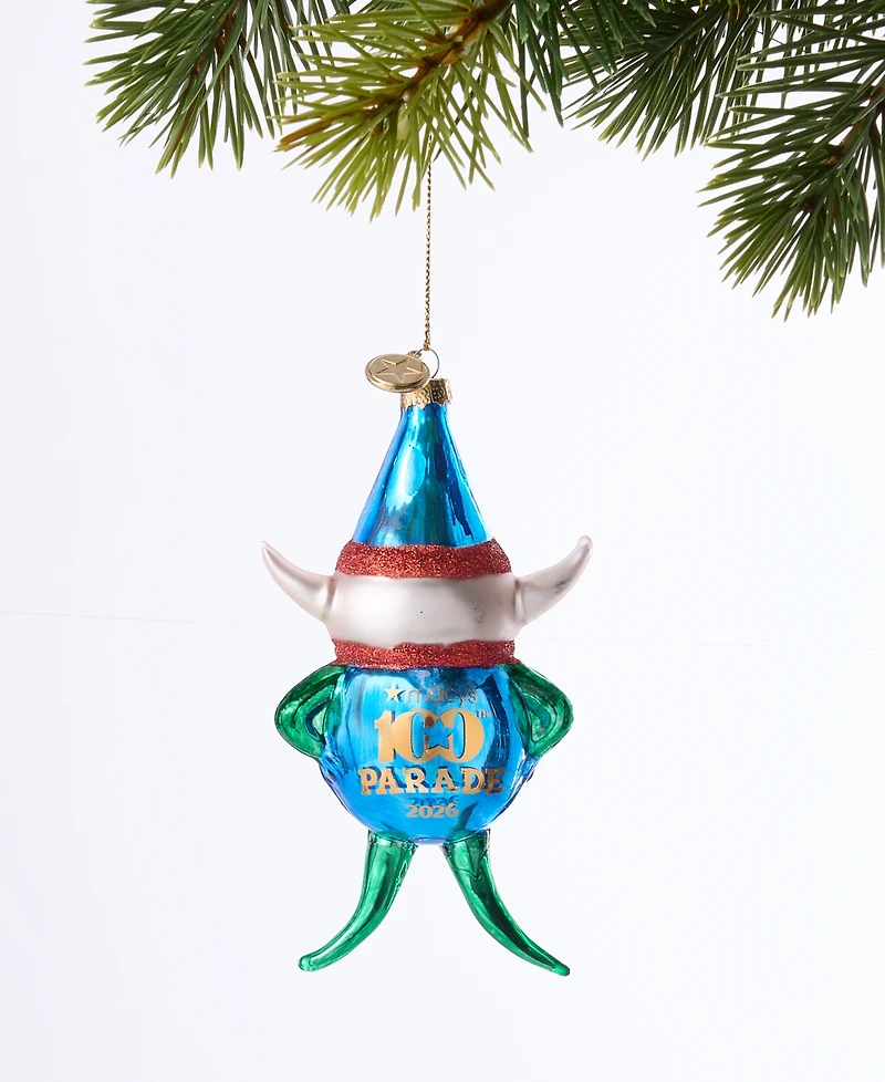 Macy's 100th Thanksgiving Day Parade Glass Elf Ornament, Macy's Exclusive