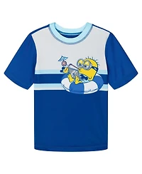 Minions Boys Swimwear 2-Piece Rash Guard and Swim Trunks Set
