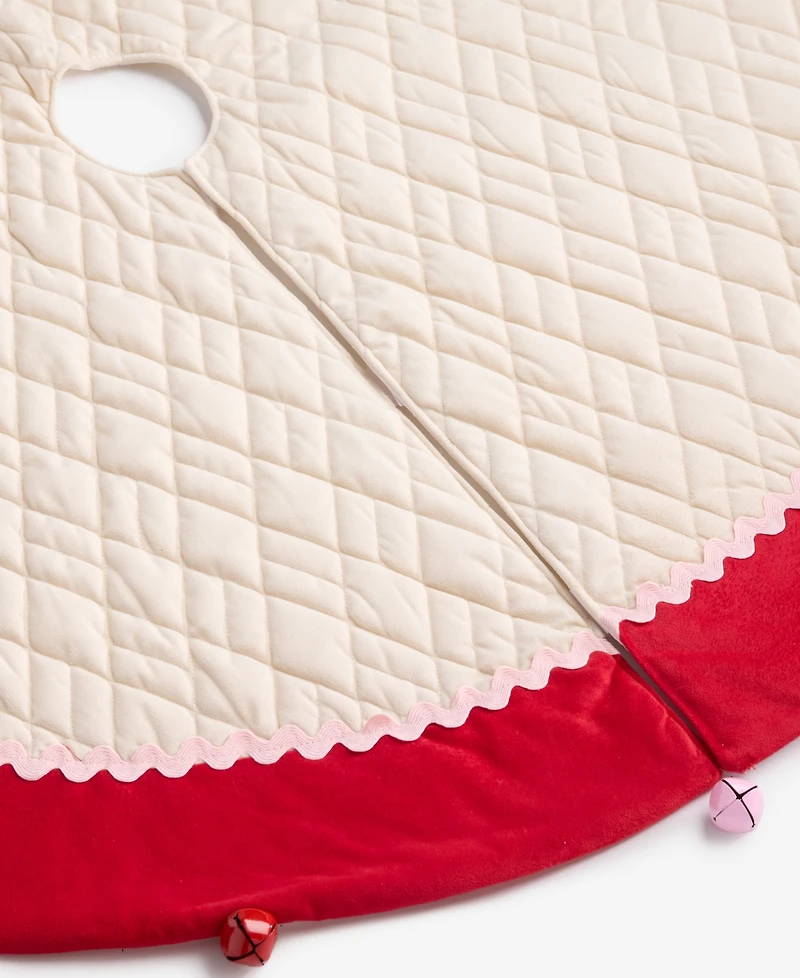 Holiday Lane Whimsy Multi-Bell Red and White Tree Skirt, Macy's Exclusive