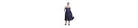 Eloquii Women's Strapless Polka Dot Flare Midi Dress