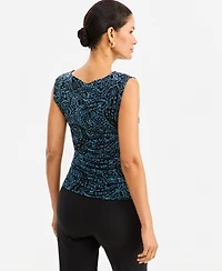 I.n.c. International Concepts Women's Sleeveless Printed Mesh Top, Macy's Exclusive