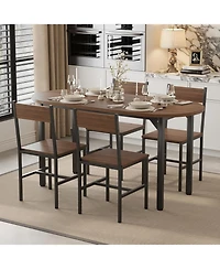 gaomon 5Pieces Modern Kitchen Dining Table Set with 4 Chairs for Kitchen, Dining Room