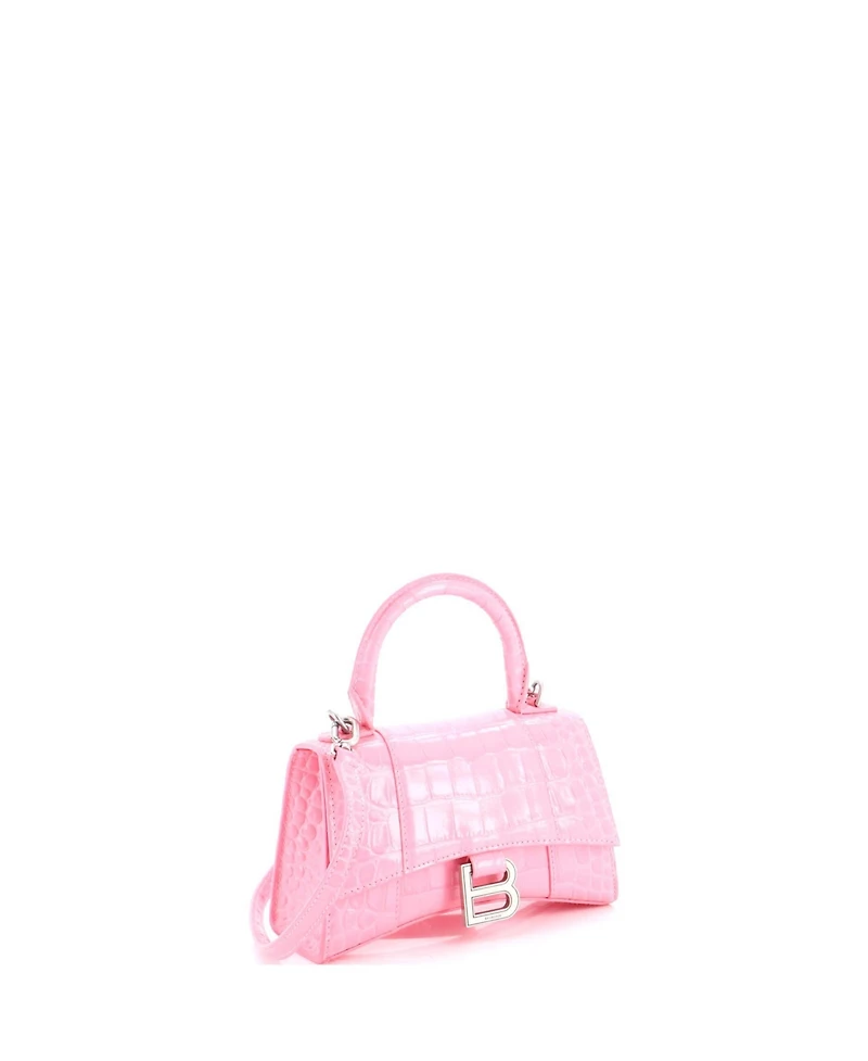Pre-Owned Balenciaga Xs Hourglass Top Handle Bag Embossed Leather