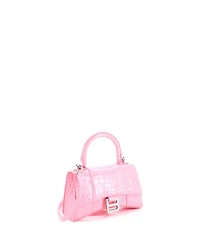 Pre-Owned Balenciaga Xs Hourglass Top Handle Bag Embossed Leather