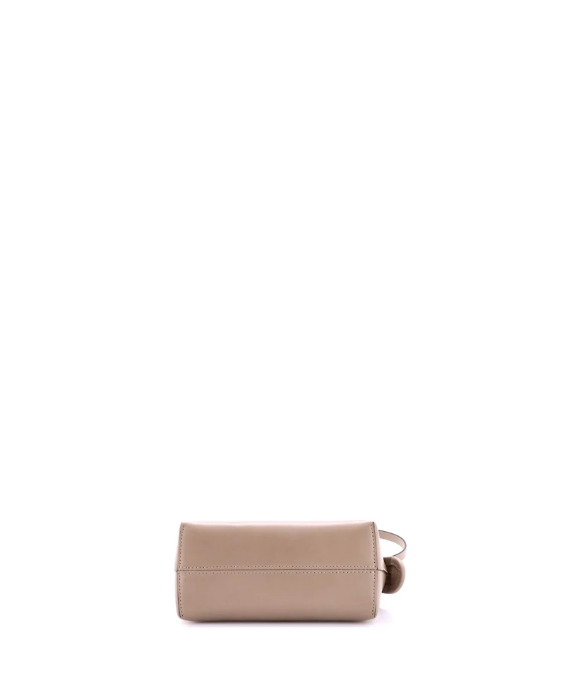 Pre-Owned Fendi Mini Logo By The Way Top Handle Bag Embossed Leather