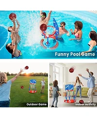 Gnuadz Pool Basketball Hoop Ring Toss Floating Games