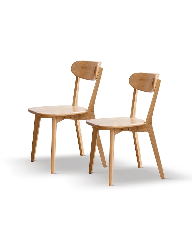 sumyeg Set of 2 Solid Oak Dining Chairs with Fas Grade Wood Frame for Dining Room