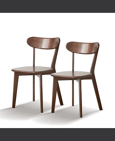 sumyeg Set of 2 Solid Oak Dining Chairs with Fas Grade Wood Frame for Dining Room
